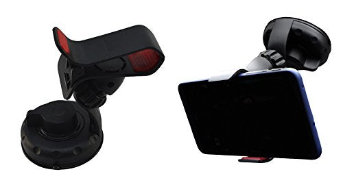 Lilware Claws Universal Car Phone/GPS/PDA / MP3 Player Holder with Extra Secure - Suction System. Multifunctional Phone Mount with Max Opening 110 mm and 360 Degree Rotating System. Black/Red