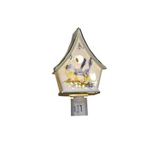 Load image into Gallery viewer, Green Pastures Wholesale Blue Bird Birdhouse Porcelain Night Light
