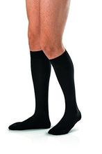 Load image into Gallery viewer, JOBST forMen Knee High 30-40 mmHg Ribbed Dress Compression Socks, Closed Toe, Large Full Calf, Black
