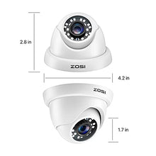 Load image into Gallery viewer, ZOSI 4 Pack 1080P Surveillance Dome CCTV Cameras for HD TVI/Analog Security dvr System with 65ft Night Vision 24pcs IR led Lights for Outdoor Indoor Using
