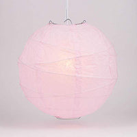 PaperLanternStore.com 12 Inch Pink Irregular Ribbed Paper Lantern (10 PACK)