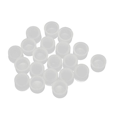 Aexit 20Pcs Clear Cord Management RCA-B Silicone Stopper for Protect Data Port Cable Sleeves of PC