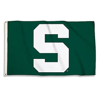 BSI PRODUCTS, INC. - Michigan State Spartans 3x5 Flag with Heavy-Duty Brass Grommets - MSU Football and Basketball Pride - High Durability - Designed for Indoor or Outdoor Use - Great Gift Idea