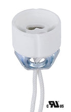 Load image into Gallery viewer, B&amp;P Lamp Porcelain GU10 Halogen Socket with 1/8IP Hickey, 12&quot; Leads
