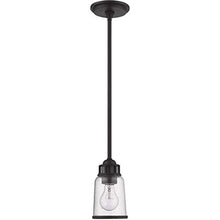 Load image into Gallery viewer, Livex 40021-07 Transitional One Light Mini Pendant from Lawrenceville Collection in Bronze/Dark Finish
