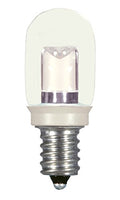 Satco 0.8W T6/CL/LED/120V/CD LED Sign & Indicator, 0.8W E12 T6, Clear Bulb [Pack of 2]
