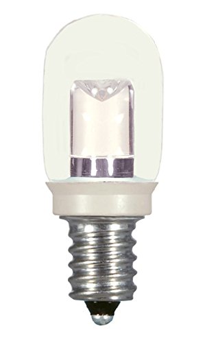 Satco 0.8W T6/CL/LED/120V/CD LED Sign & Indicator, 0.8W E12 T6, Clear Bulb [Pack of 2]