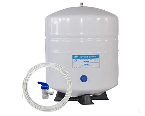 Reverse Osmosis Water Storage Pressure Tank 4.5 Gallon (3.2 Gal Capacity) plus Tank Valve /Tubing/Tee