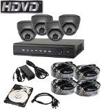 Load image into Gallery viewer, HDVD HVD-P-T47E 4 Channel HD-TVI CCTV DVR All in One Package Full HD 1080P HDMI Output Night Vision IR Indoor/Outdoor Eyeball Camera 1TB HDD Installed
