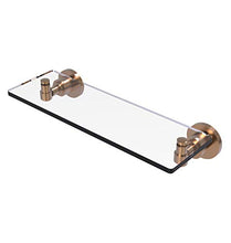 Load image into Gallery viewer, Allied Brass WS-1/16 Washing Square Collection 16 Inch Vanity Beveled Edges Glass Shelf, Brushed Bronze
