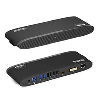 Plugable USB 3.0Universal Laptop Docking Station for Windows and Mac (Dual Monitor: HDMI and DVI/HDMI/VGA, Gigabit Ethernet, Audio, 6 USB Ports) - Horizontal