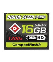 Digital Speed 16GB 1200X Professional High Speed Mach III 160MB/s Error Free (CF) HD Memory Card Class 10