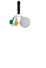 Load image into Gallery viewer, Delight Jewelry 2-D Irish Flag Shamrock Stronger Braver Smarter Phone Charm
