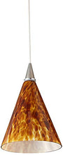 Load image into Gallery viewer, Jesco Lighting KIT-QAP107-AM-A Ellis 1-Light Low Voltage Pendant and Canopy Kit, Amber
