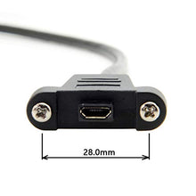 Load image into Gallery viewer, Xiwai 5m Micro USB 5Pin Male to Female Extension Panel Mount Type Cable with Screws (5.0M)
