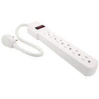 MaxLLTo 1 FT 6 Outlet Safety Surge Protector Angle Plug AC Wall Power Strip White