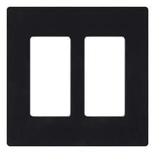 Load image into Gallery viewer, Lutron Claro 2 Gang Decorator Wallplate, CW-2-BL, Black

