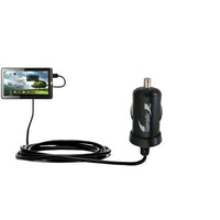 Gomadic Intelligent Compact Car / Auto DC Charger suitable for the Kocaso M1060 / M1061 - 2A / 10W power at half the size. Uses Gomadic TipExchange Technology