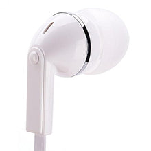 Load image into Gallery viewer, Premium Flat Wired Headset Mono Handsfree Earphone Mic Single Earbud Headphone Earpiece in-Ear [3.5mm] White for LG Google Nexus 5X - LG K30 - LG Q6
