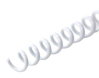 Spiral Coil Binding Spines 8mm (5/16 x 12) 4:1 [pk of 100] White (Blue Tint) (PMS 656 C)