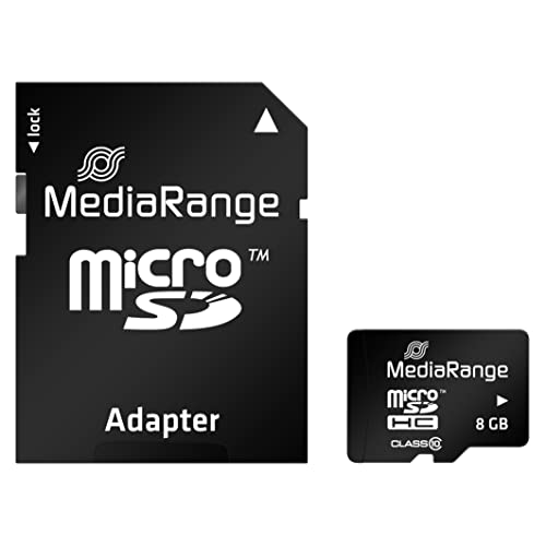 MediaRange Micro SDHC Card 4GB Class 10 with SD adaptor