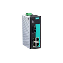 Load image into Gallery viewer, Moxa Industrial Unmanaged Ethernet Switch with 4 10/100BaseT(X) Ports, 1 Single Mode 100BaseFX Port, SC Connector, 0 to 60C
