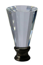 Load image into Gallery viewer, Urbanest Crystal Trumpet Lamp Finial, Black, 2 11/32-inch Tall
