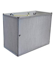 Load image into Gallery viewer, Rectangular Drum Lampshade (6.5x12) (6.5x12) x 9 Bavarian Gray Fabric
