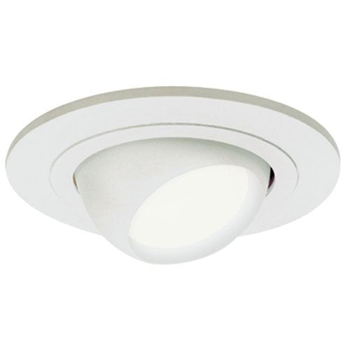 HALO Recessed 998P 4-Inch Trim Eyeball PAR16 Lamp Trim with White Eyeball, White