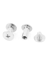 Load image into Gallery viewer, uxcell Screw Post Fit for 3/16&quot;(5mm) Hole Dia, Female M5x10mm Belt Buckle Binding Bolts Leather Fastener 30 Sets
