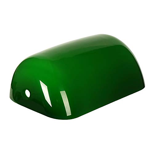 Newrays Green Glass Bankers Lamp Shade Replacement Cover,L8.85 W5.11