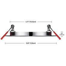 Load image into Gallery viewer, Globe Electric 4&quot; LED Integrated Ultra Slim Recessed Lighting Kit 4-Pack, 9 Watts, Energy Star, IC Rated, Dimmable, Wet Rated, Fixed Flood, Brushed Nickel Finish, 91122
