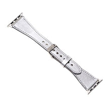 Load image into Gallery viewer, Bluejay Compatible Leather Slim Watch Band for Apple Watch, Slim Design for Apple Watch Series 5 4 3 2 1 (Silver, 40mm)
