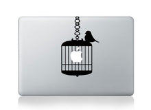 Load image into Gallery viewer, Apple Inside Birdcage Bird Sitting Outside Macbook Decal Skin Sticker Laptop
