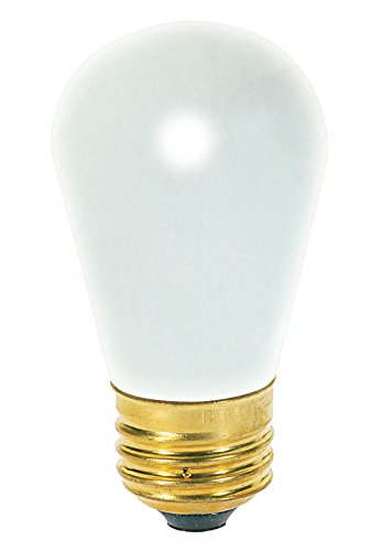 Satco 11S14/F Incandescent Indicator & Sign, 11W E26 S14, Frosted Bulb [Pack of 24]