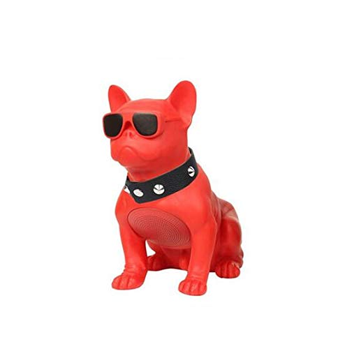 Mingyuan CH-M10 Bulldog Wireless Bluetooth Speaker-Head Rotatable, Support TF Card Stereo System/FM Radio for TV Computer Phone Desktop(Red)