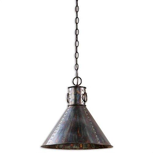 Uttermost 21923 Levone Rustic 1-Light Oxidized Bronze Pendant Lighting Fixture