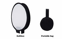 Load image into Gallery viewer, EXMAX 11.8inches/30cm Collapsible Round Softbox Diffuser for Canon Flash Nikon Speedlight
