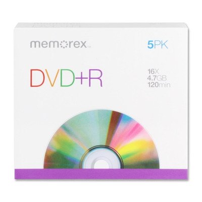 Memorex Dvd Plus R 4.7 Gb Cake Box 5/Pack