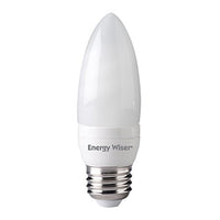 Bulbrite 860425 7 w Dimmable B10 Shape CFL Bulb (E26) Base with Medium Screw, 6 Packfrost