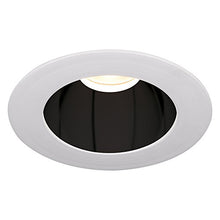 Load image into Gallery viewer, WAC Lighting HR3LEDT118PF927BWT Tesla PRO 3.5&quot; LED Round Open Reflector Trim with Light Engine 2700K Flood Beam 90CRI, (90+ CRI), Specular Black/White
