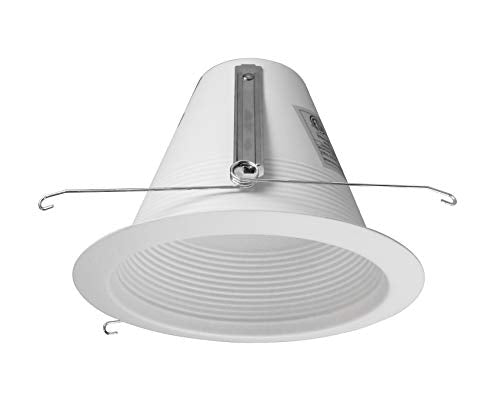 Nicor Lighting 6 Inch White Wet Location Rated Cone Baffle Trim, Fits 6 Inch Housings (17550 Awl)