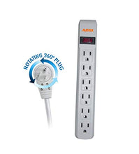 Load image into Gallery viewer, ACCL 25ft Surge Suppressor, 6 Outlet, Gray Horizontal Outlets, 2pk
