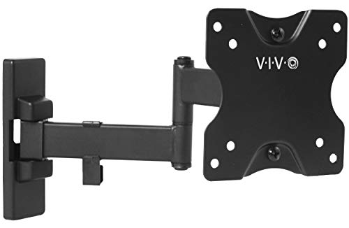 VIVO Full Motion Wall Mount for up to 27 inch LCD LED TV and Computer Monitor Screens | Tilt and Swivel Bracket with Max 100x100mm VESA (MOUNT-VW01M)