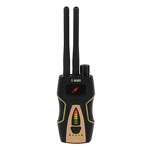 ASHATA T-8000 RF Signal Detector,Portable Anti Spy Camera Detector/GSM Audio Finder/GPS Scan Detector Anti-spy Bug with Large Detection Frequency Range.