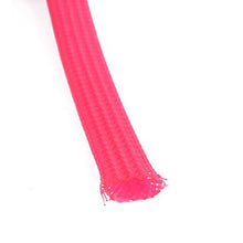 Load image into Gallery viewer, Aexit 8mm Dia Tube Fittings Tight Braided PET Expandable Sleeving Cable Wire Wrap Sheath Microbore Tubing Connectors Pink 10M
