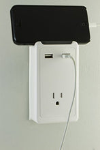 Load image into Gallery viewer, GE 2 USB Ports, 1 AC Wall Outlet Charger Charging Station, White, 13471
