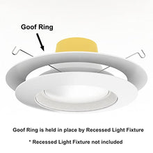 Load image into Gallery viewer, 25 Pack Gloss White Goof Trim Ring for 6&quot; Inch Recessed Can Lighting Down Light, Outer Diameter 8 Inches, Inner Diameter 5.8 Inches
