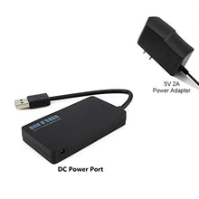 Load image into Gallery viewer, 4-Port USB 3.0 Data Hub Ultra Slim Super Speed Data Transfer Rates Splitter 4 in 1 Hub with 5V/2A Power Adapter for Laptop PC Computer Flash Drive and More
