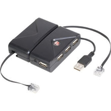 Load image into Gallery viewer, Travel USB 4-Port Hub w/ Ethernet Cable
